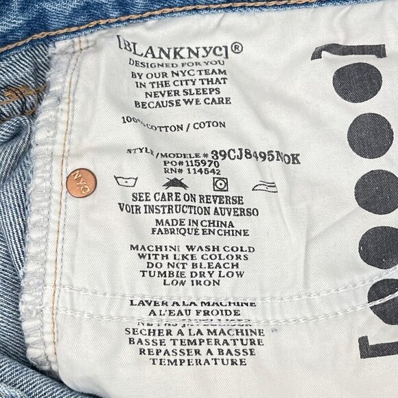 Blanknyc Light Wash Distressed Denim Shorts High Rise 2" Inseam Cotton Womens 28 - Picture 6 of 10